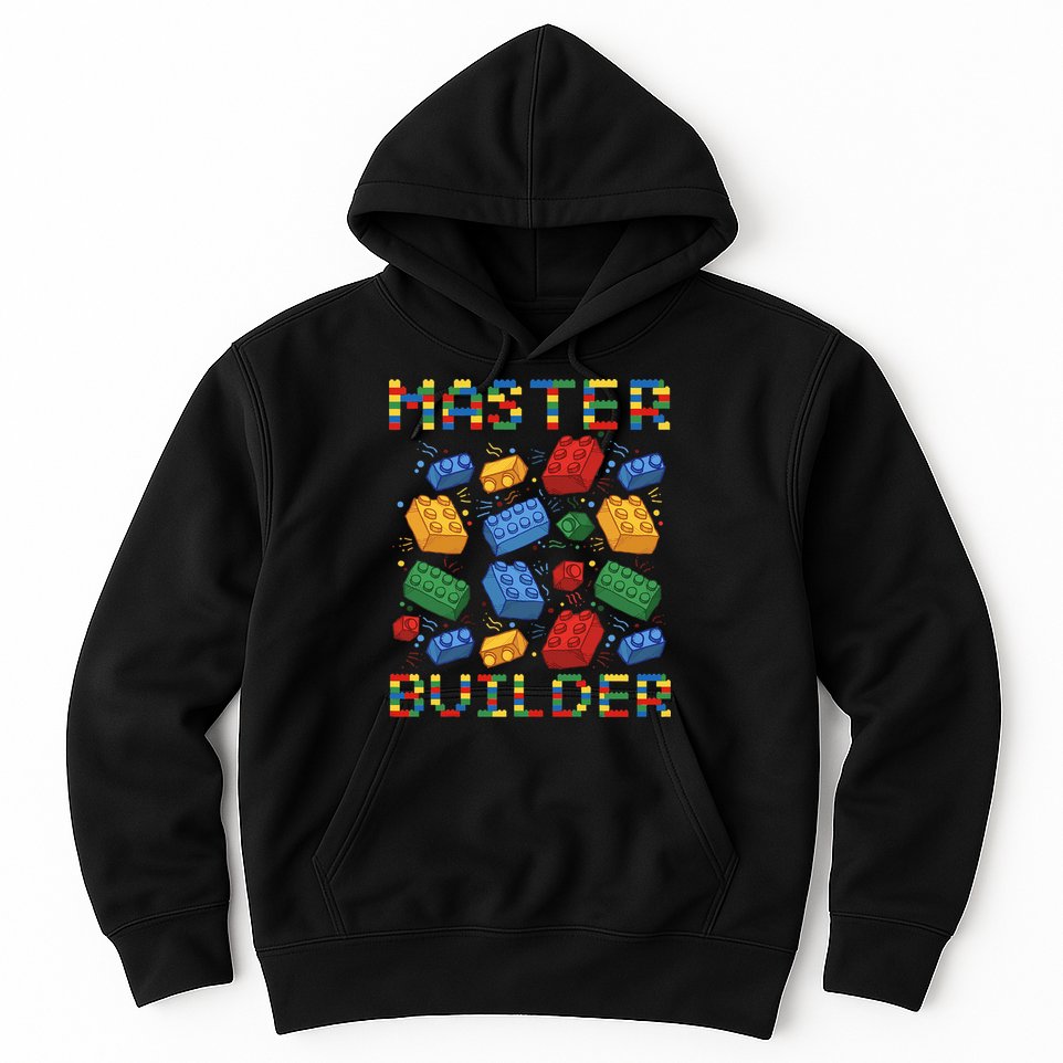 Master Builder Funny Building Blocks Gifts Hoodie
