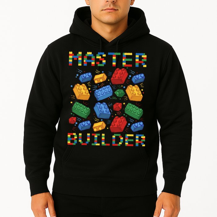 Master Builder Funny Building Blocks Gifts Hoodie