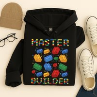 Master Builder Funny Building Blocks Gifts Hoodie