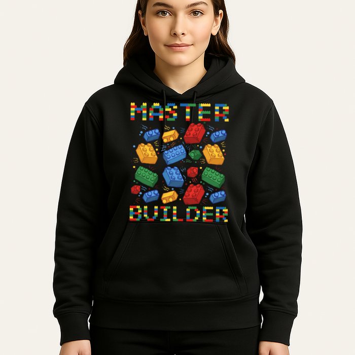 Master Builder Funny Building Blocks Gifts Hoodie