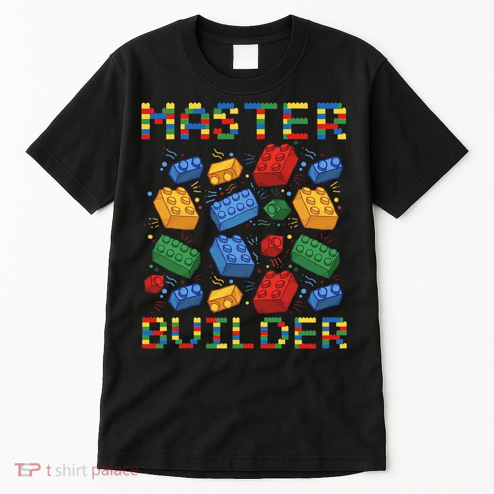 Master Builder Funny Building Blocks Gifts Tall T-Shirt