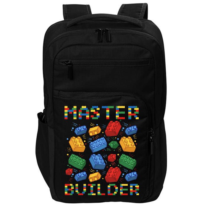 Master Builder Funny Building Blocks Gifts Impact Tech Backpack