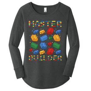 Master Builder Funny Building Blocks Gifts Women's Perfect Tri Tunic Long Sleeve Shirt