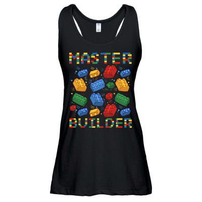 Master Builder Funny Building Blocks Gifts Ladies Essential Flowy Tank