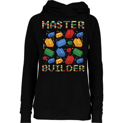 Master Builder Funny Building Blocks Gifts Womens Funnel Neck Pullover Hood