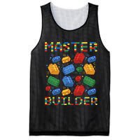 Master Builder Funny Building Blocks Gifts Mesh Reversible Basketball Jersey Tank