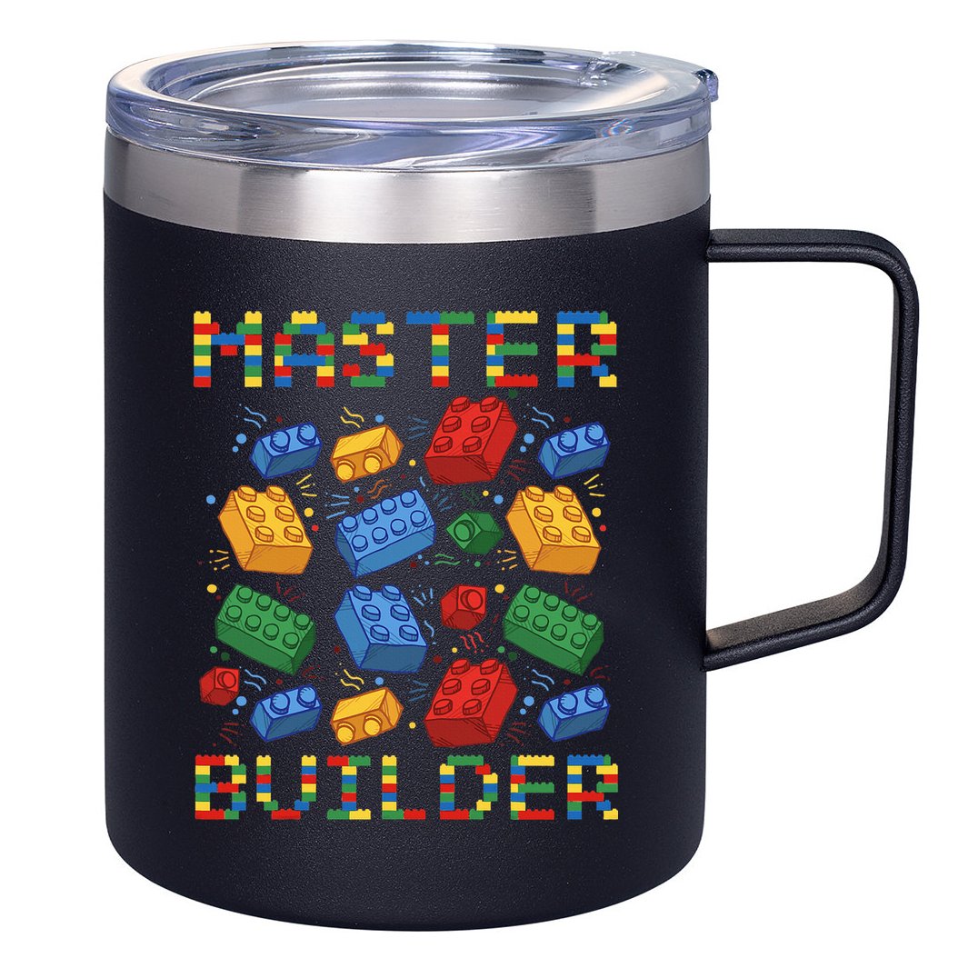 Master Builder Funny Building Blocks Gifts 12oz Stainless Steel Coffee Mug