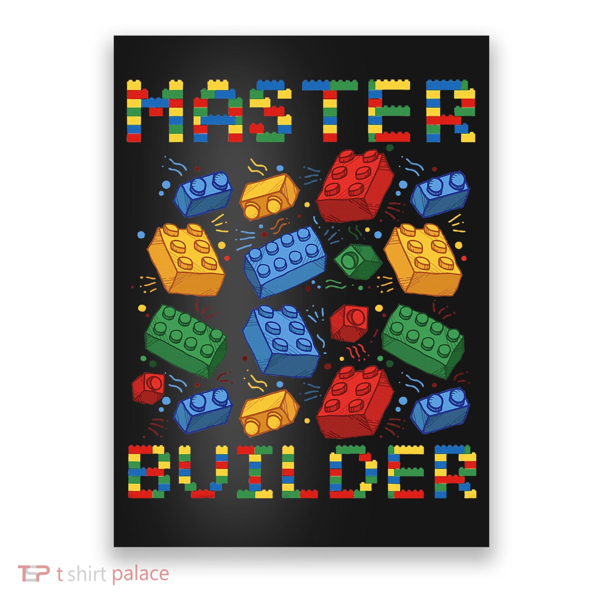 Master Builder Funny Building Blocks Gifts Poster