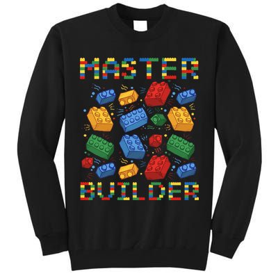 Master Builder Funny Building Blocks Gifts Tall Sweatshirt