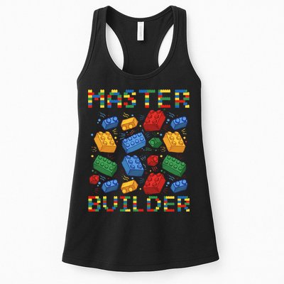 Master Builder Funny Building Blocks Gifts Womens Tank Top