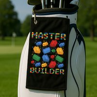 Master Builder Funny Building Blocks Gifts Golf Towel