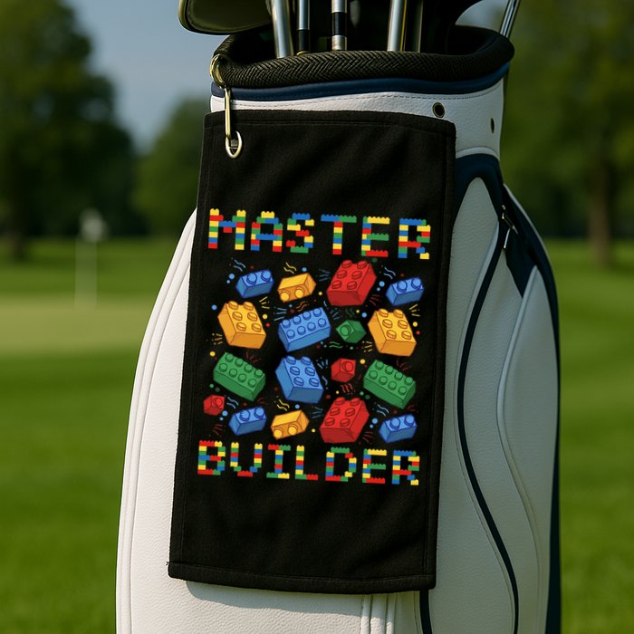 Master Builder Funny Building Blocks Gifts Golf Towel