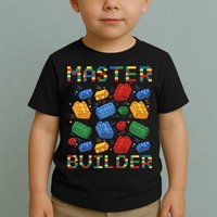 Master Builder Funny Building Blocks Gifts Toddler T-Shirt