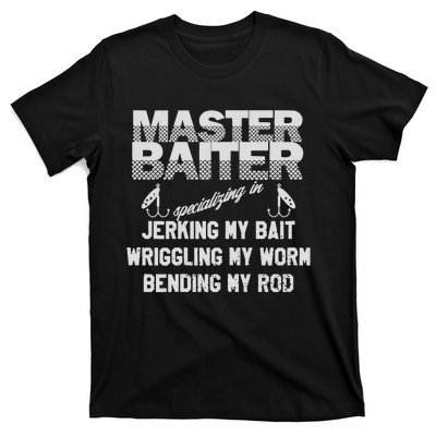 Master Baiter Funny Fishermans Skills List T-Shirt