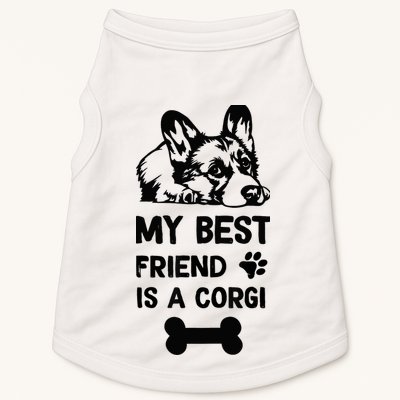 My Best Friend Is A corgi funny corgi dad corgi mom Doggie Tank