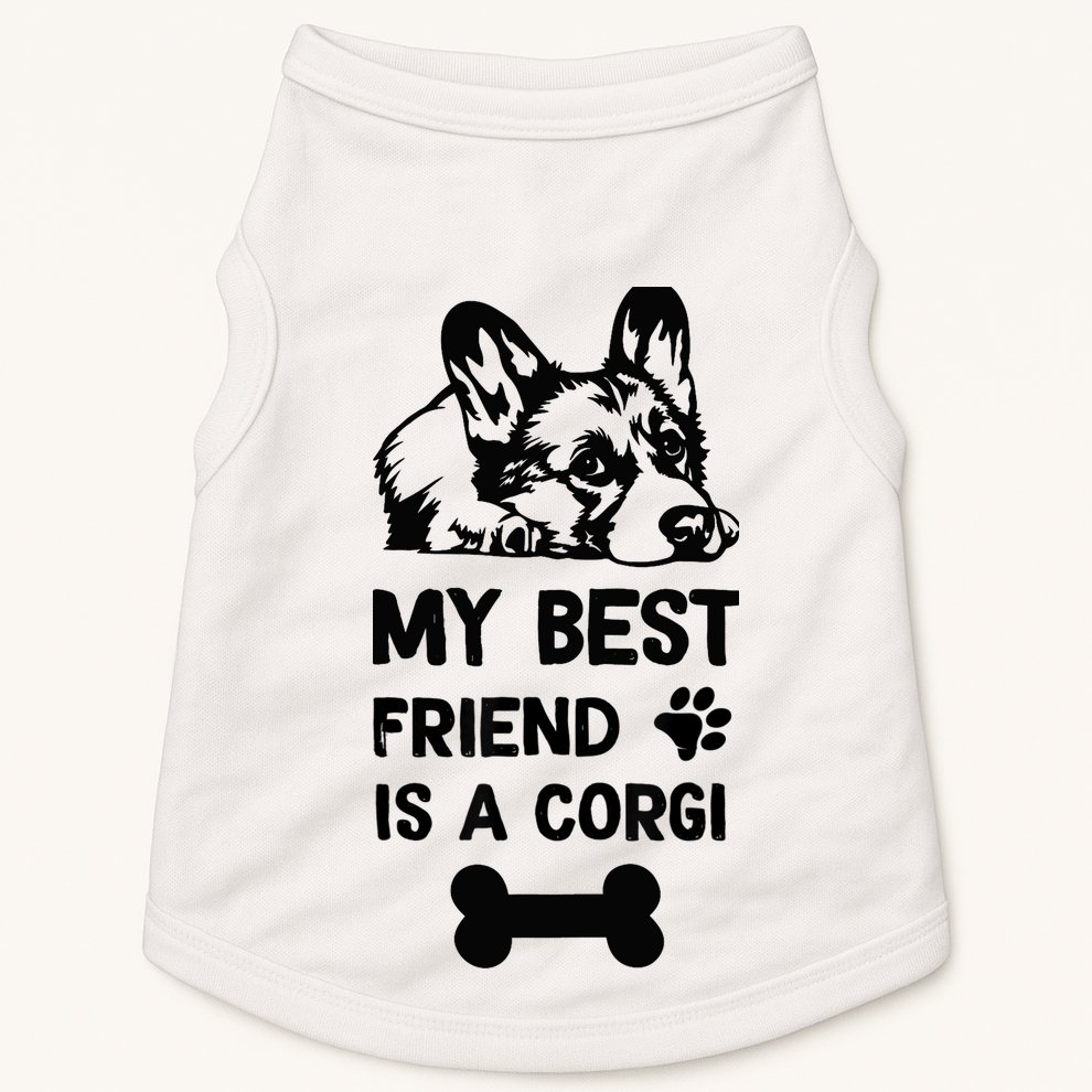 My Best Friend Is A corgi funny corgi dad corgi mom Doggie Tank