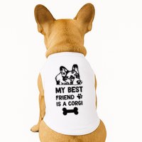 My Best Friend Is A corgi funny corgi dad corgi mom Doggie Tank