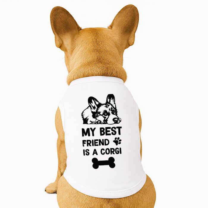 My Best Friend Is A corgi funny corgi dad corgi mom Doggie Tank