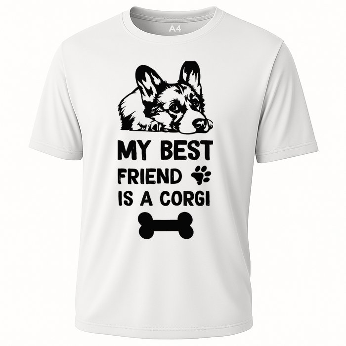 My Best Friend Is A corgi funny corgi dad corgi mom Performance Shirt