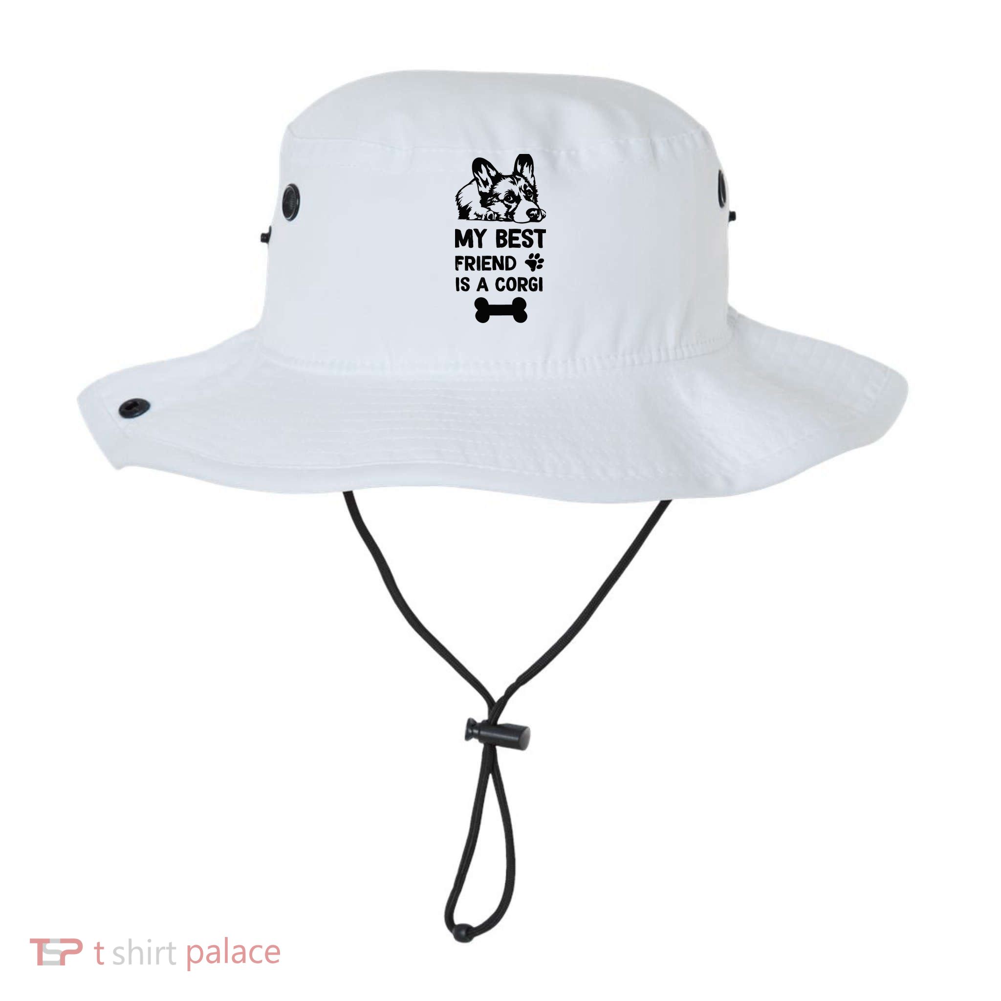My Best Friend Is A corgi funny corgi dad corgi mom Bucket Hat