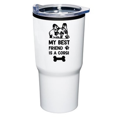 My Best Friend Is A corgi funny corgi dad corgi mom Tumbler