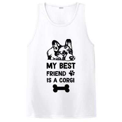 My Best Friend Is A corgi funny corgi dad corgi mom PosiCharge Competitor Tank