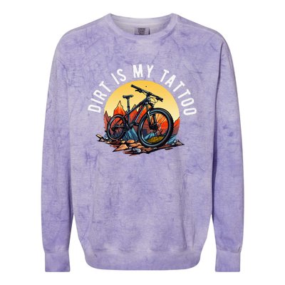 Mountain Bike Funny Mtb Biking Lover Colorblast Crewneck Sweatshirt