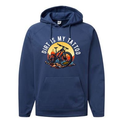 Mountain Bike Funny Mtb Biking Lover Performance Fleece Hoodie