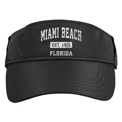 Miami Beach Florida Fl Vintage Established Sports Design Adult Drive Performance Visor