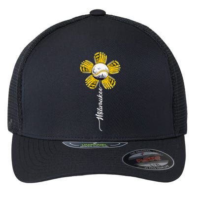 Milwaukee Baseball Flower Baseball Fans Flexfit Unipanel Trucker Cap