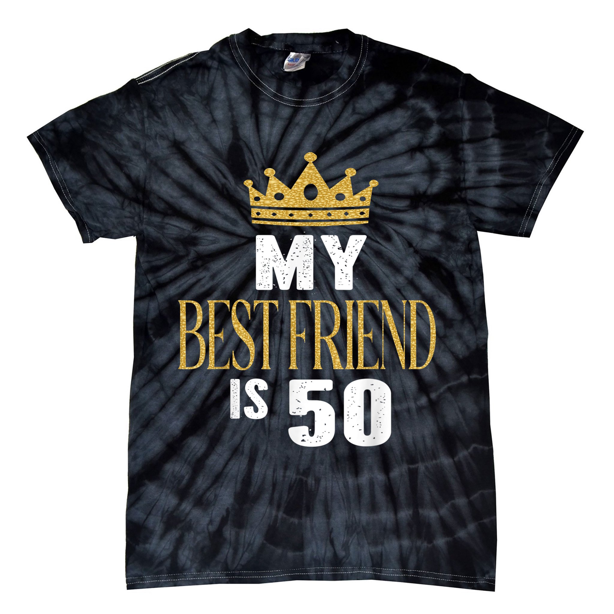 My Best Friend Is 50 Years Old 50th Birthday Party Matching Tie-Dye T-Shirt