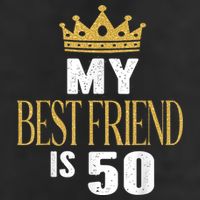 My Best Friend Is 50 Years Old 50th Birthday Party Matching Golf Towel