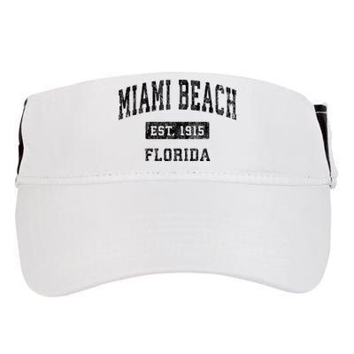 Miami Beach Florida Fl Vintage Established Sports Design Adult Drive Performance Visor