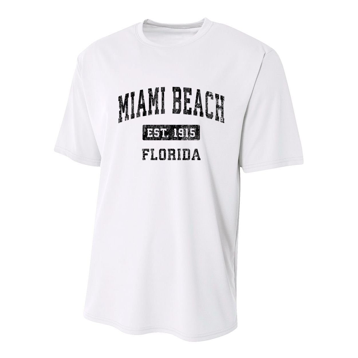 Miami Beach Florida Fl Vintage Established Sports Design Youth Performance Sprint T-Shirt