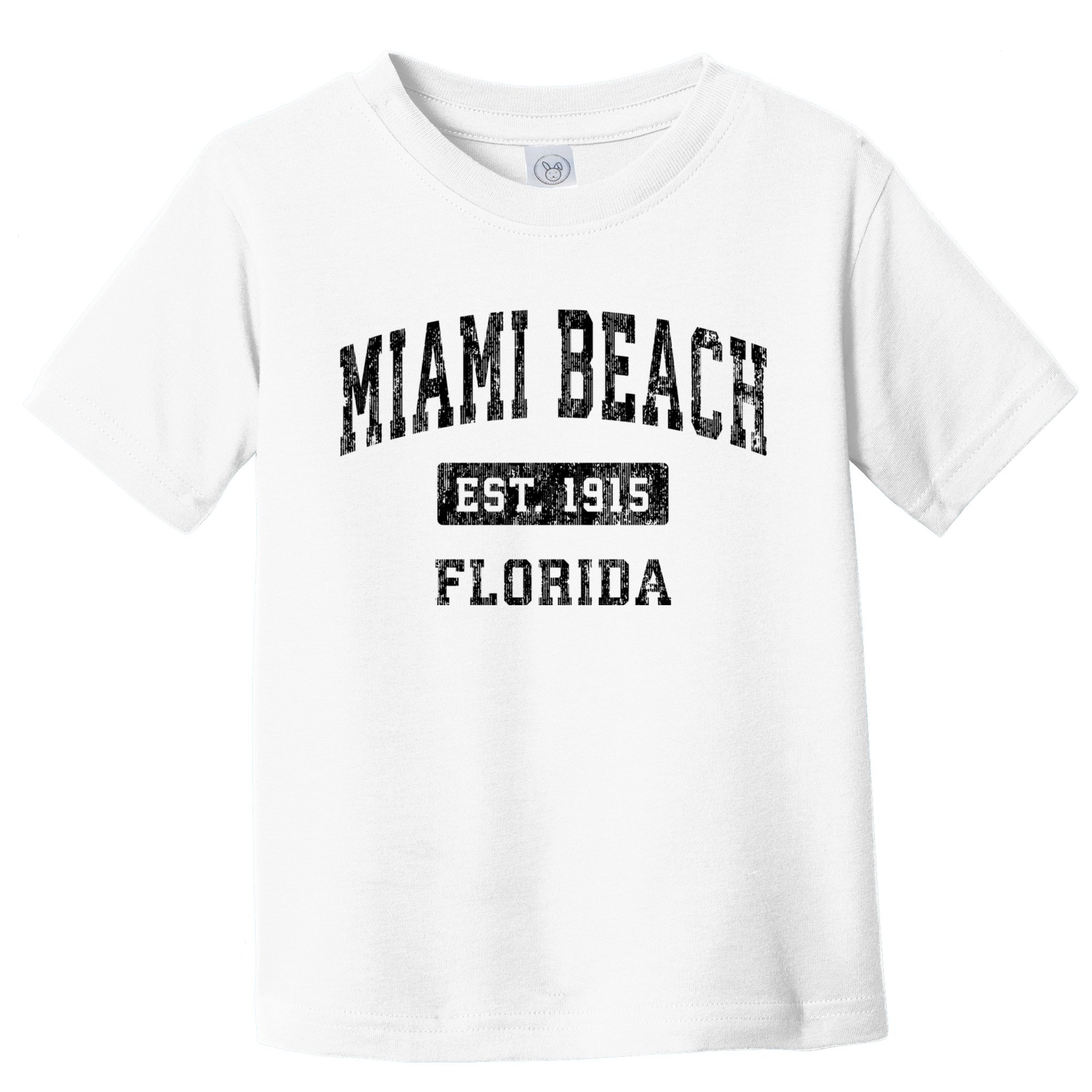Miami Beach Florida Fl Vintage Established Sports Design Toddler T-Shirt