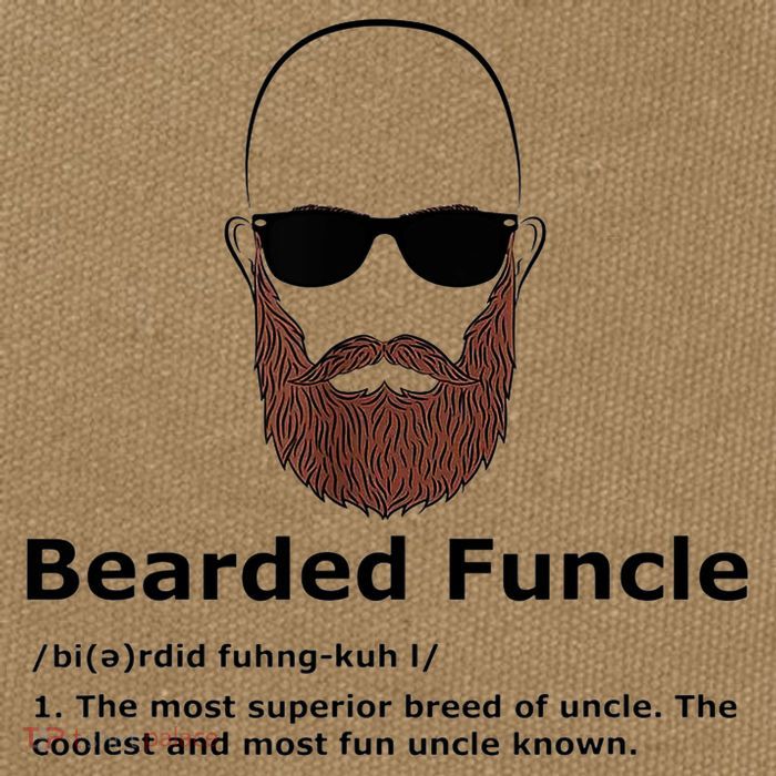 Men Bearded Funcle Funny Bald Uncle Definition Cotton Canvas Backpack