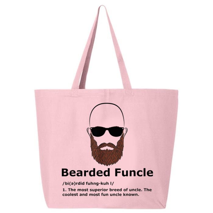 Men Bearded Funcle Funny Bald Uncle Definition 25L Jumbo Tote