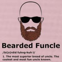 Men Bearded Funcle Funny Bald Uncle Definition 25L Jumbo Tote