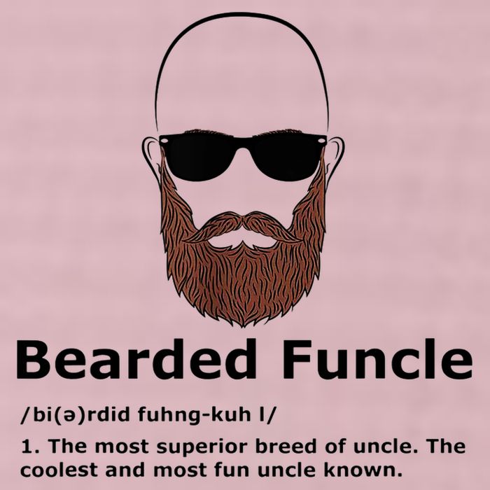 Men Bearded Funcle Funny Bald Uncle Definition 25L Jumbo Tote
