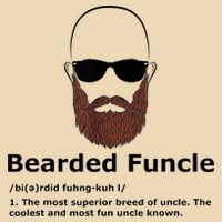 Men Bearded Funcle Funny Bald Uncle Definition Drawstring Bag