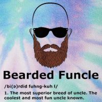 Men Bearded Funcle Funny Bald Uncle Definition Legacy Tie Dye Trucker Hat