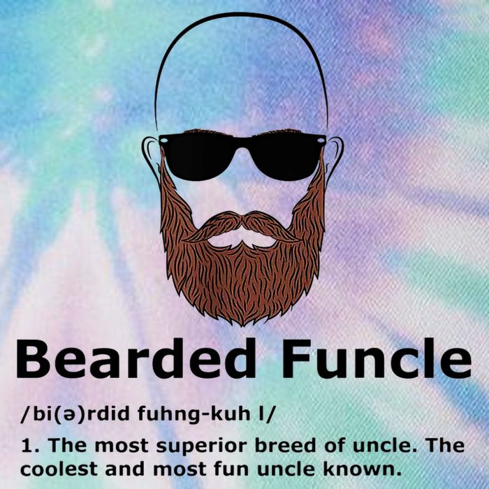 Men Bearded Funcle Funny Bald Uncle Definition Legacy Tie Dye Trucker Hat