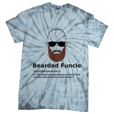 Men Bearded Funcle Funny Bald Uncle Definition Tie-Dye T-Shirt