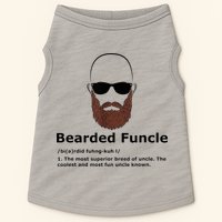 Men Bearded Funcle Funny Bald Uncle Definition Doggie Tank