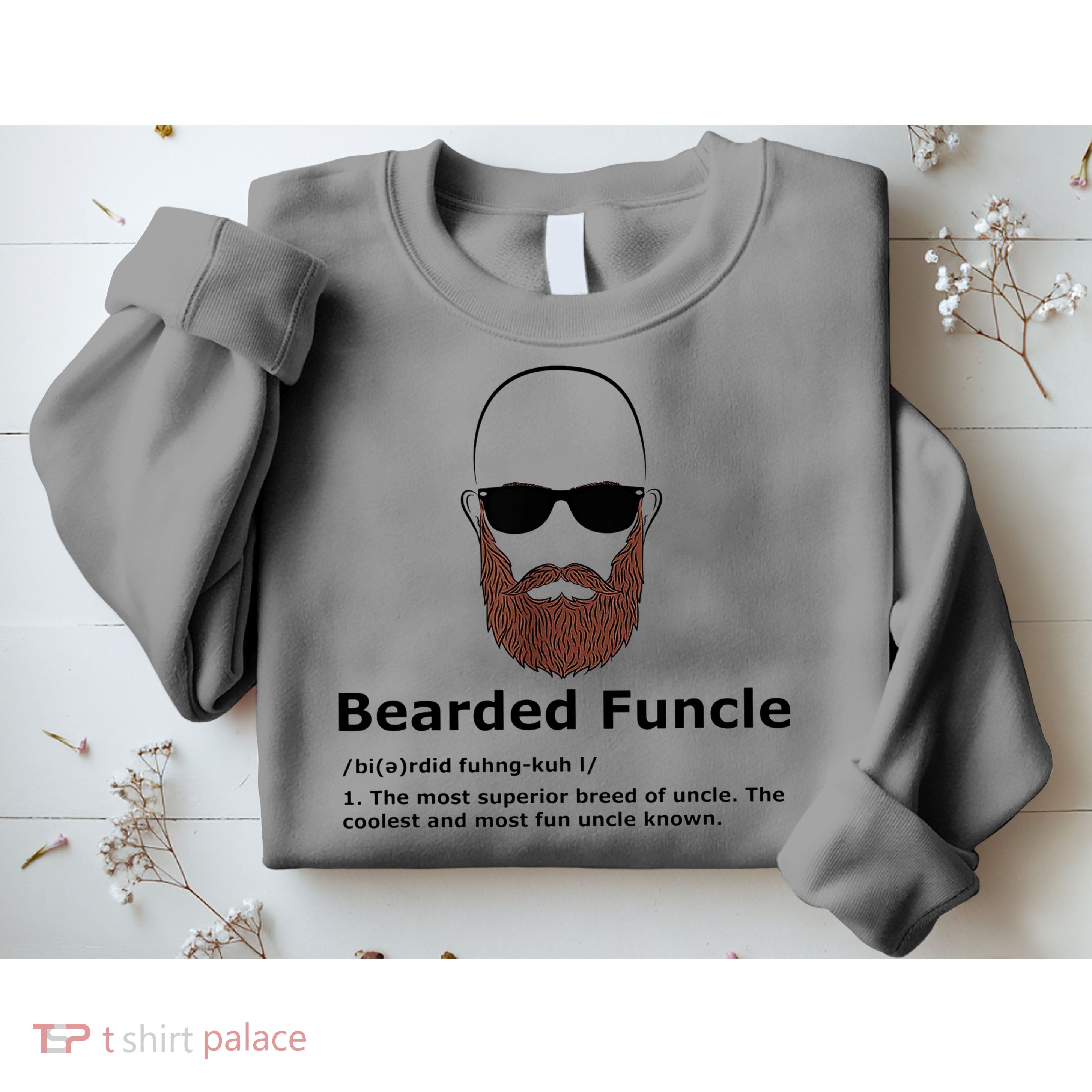 Men Bearded Funcle Funny Bald Uncle Definition Sweatshirt