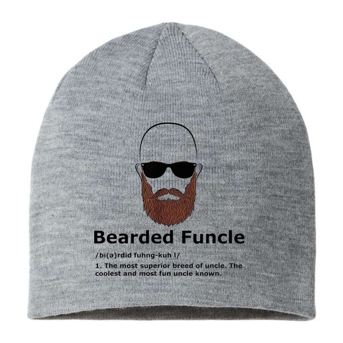 Men Bearded Funcle Funny Bald Uncle Definition Sustainable Beanie