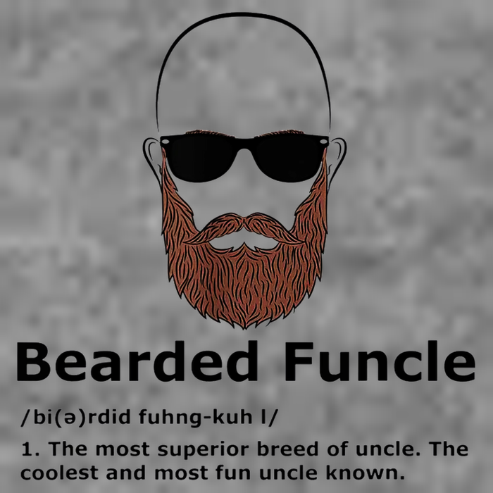 Men Bearded Funcle Funny Bald Uncle Definition Sustainable Beanie