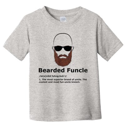 Men Bearded Funcle Funny Bald Uncle Definition Toddler T-Shirt