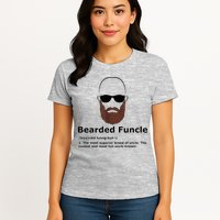 Men Bearded Funcle Funny Bald Uncle Definition Womens T-Shirt