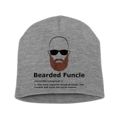 Men Bearded Funcle Funny Bald Uncle Definition Short Acrylic Beanie